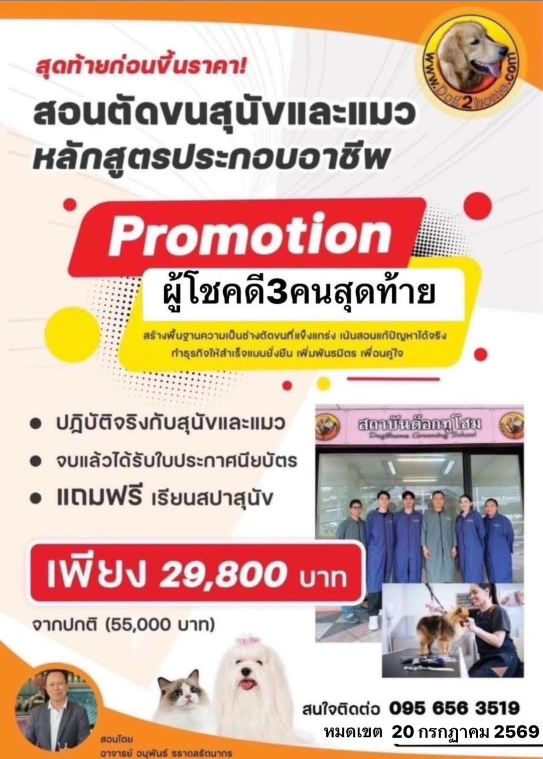สอนตัดขนหมา, สอนตัดขนสุนัข